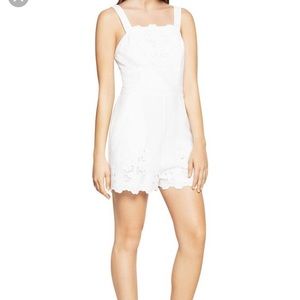 BCBG White Embroidered Romper